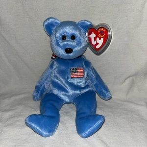 RARE TY Beanie Baby - America The Bear